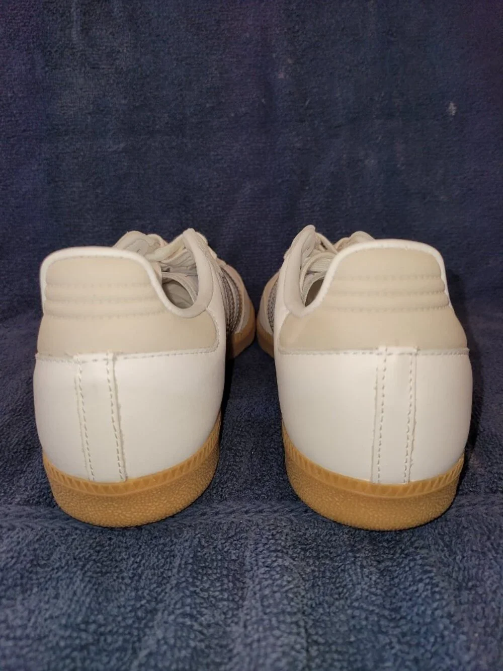 Adidas Samba🚺Women's Size 9 OG White Silver Metallic Grey Tan Sneakers JI2725 - Picture 15 of 16